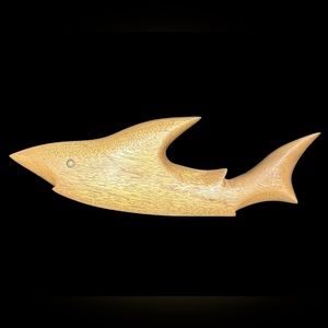 Wooden Shark Decor